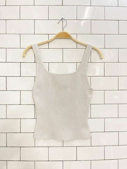 babaton sculpt knit tank pearl | aritzia - good market thrift store