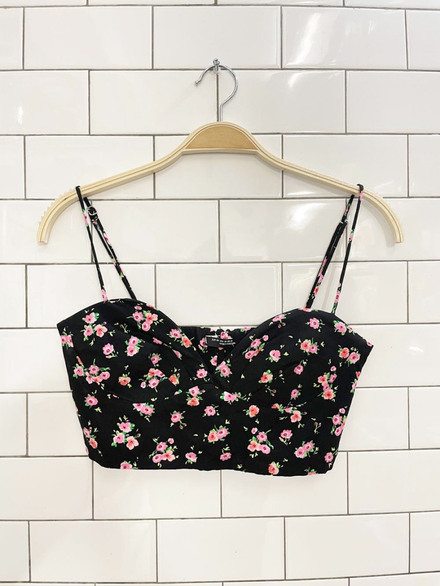 zara floral bra top tank - good market thrift store