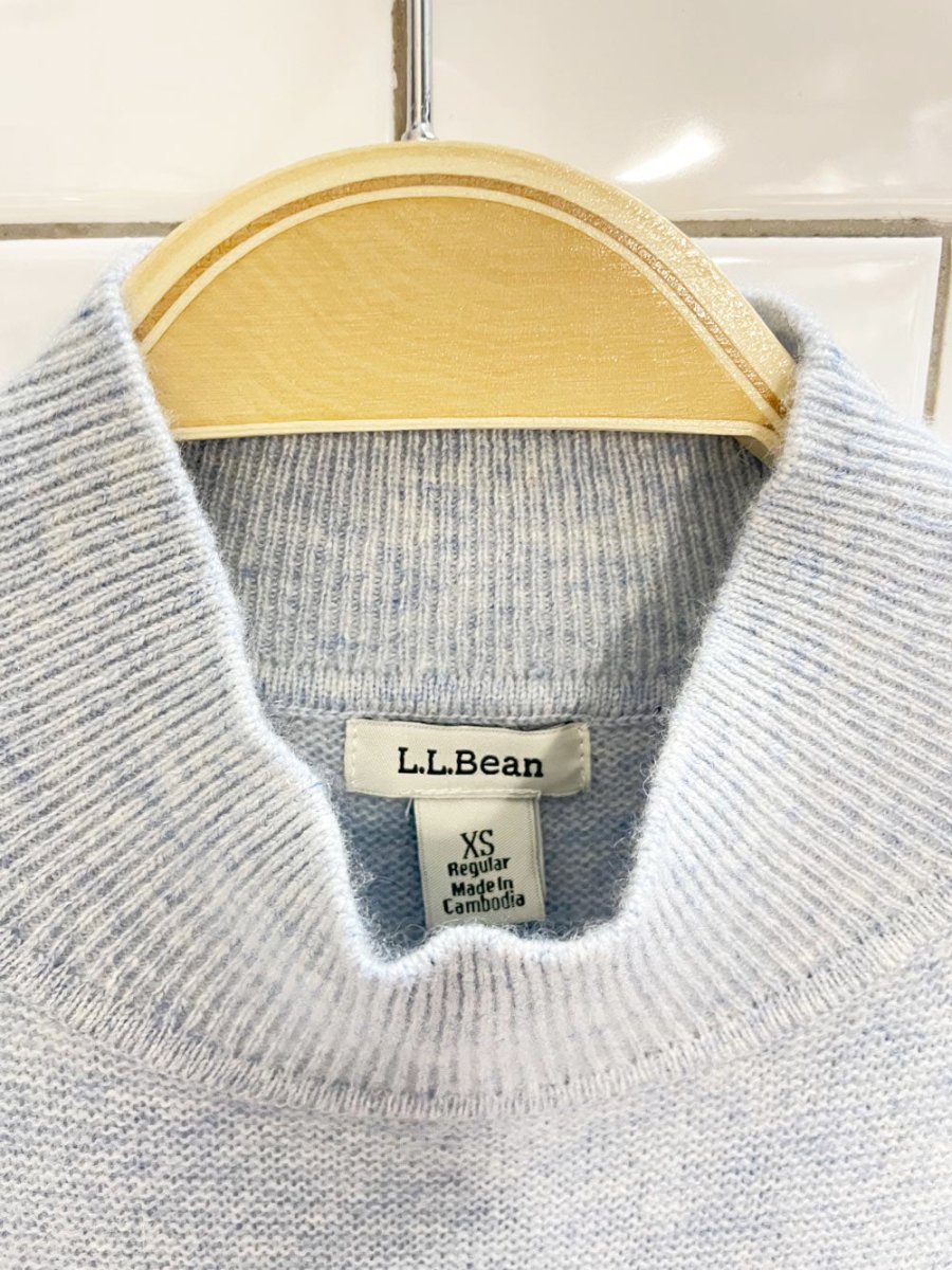 ll bean 100% cashmere mock neck sweater - good market thrift store