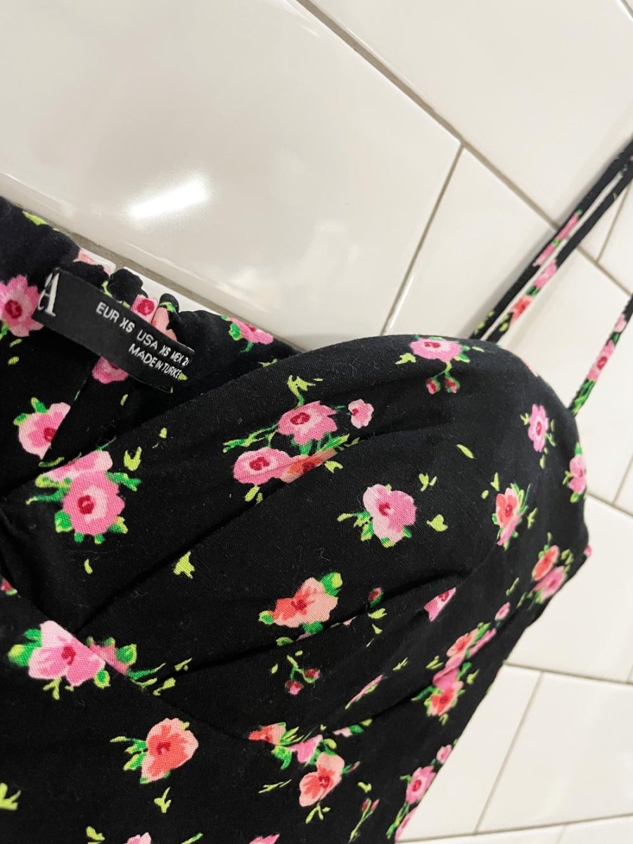 zara floral bra top tank - good market thrift store