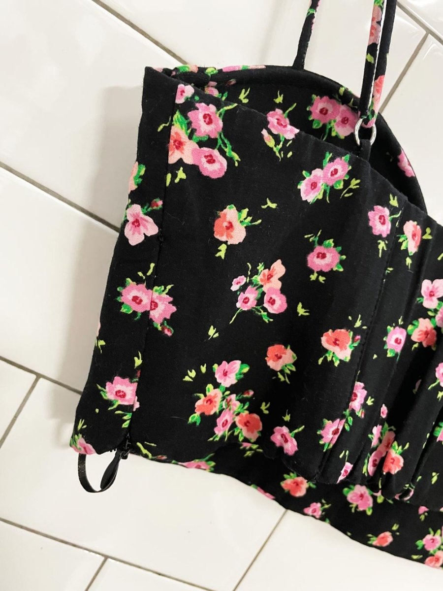 zara floral bra top tank - good market thrift store