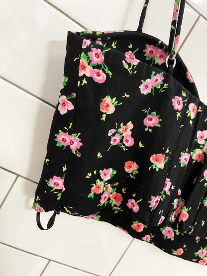 zara floral bra top tank - good market thrift store
