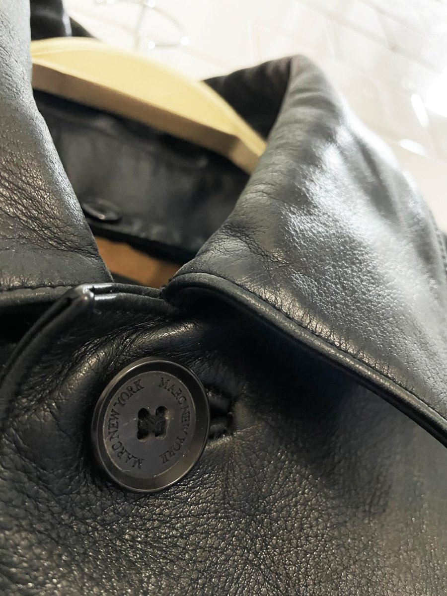 marc new york heavy leather minimal jacket | removable liner - good market thrift store