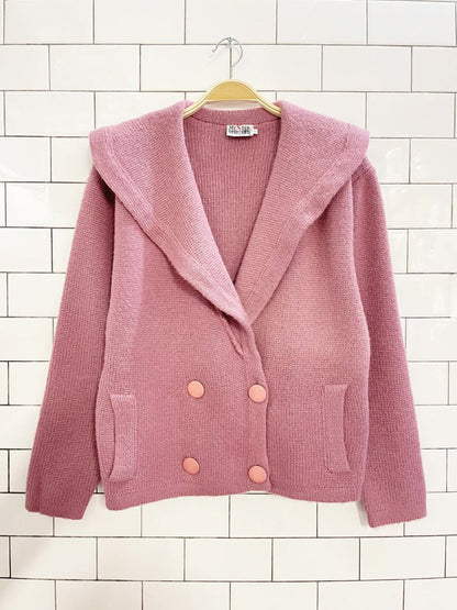 vintage 70s mister leonard wool - blend sailor knit cardigan jacket - good market thrift store