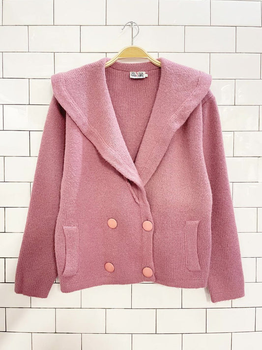 vintage 70s mister leonard wool - blend sailor knit cardigan jacket - good market thrift store