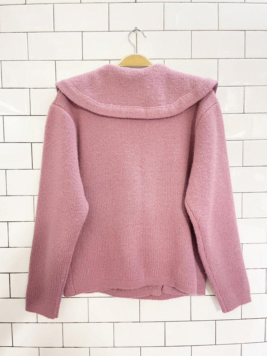 vintage 70s mister leonard wool - blend sailor knit cardigan jacket - good market thrift store