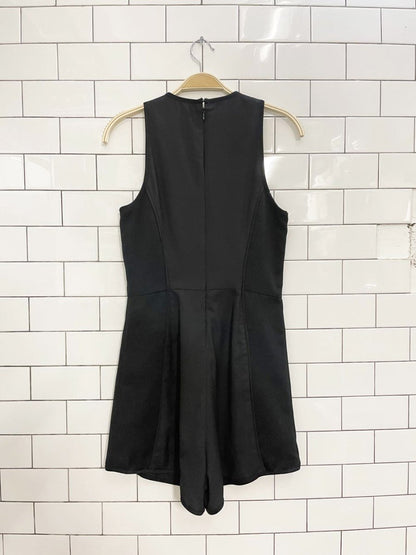 3NY new york black panelled romper - good market thrift store