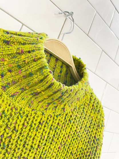 london kaye balloon sleeve confetti knit sweater - good market thrift store