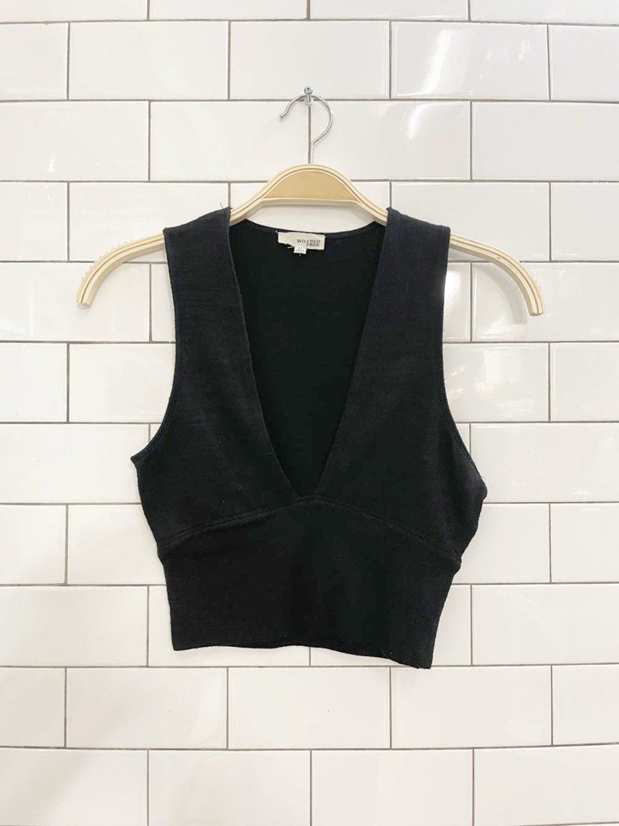 wilfred free valeria plunge cropped tank | aritzia - good market thrift store