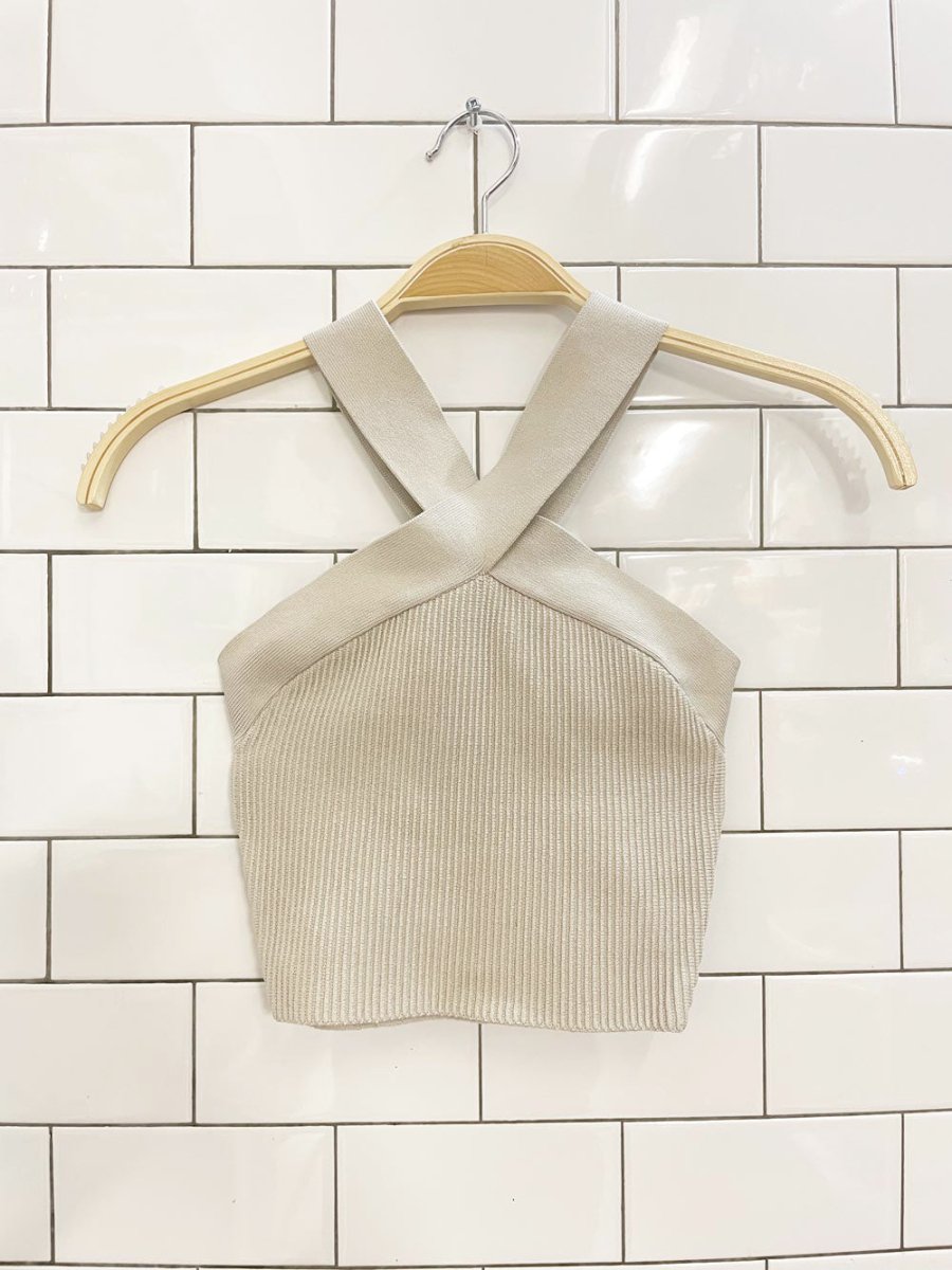 babaton sculpt knit criss cross tank | aritzia - good market thrift store