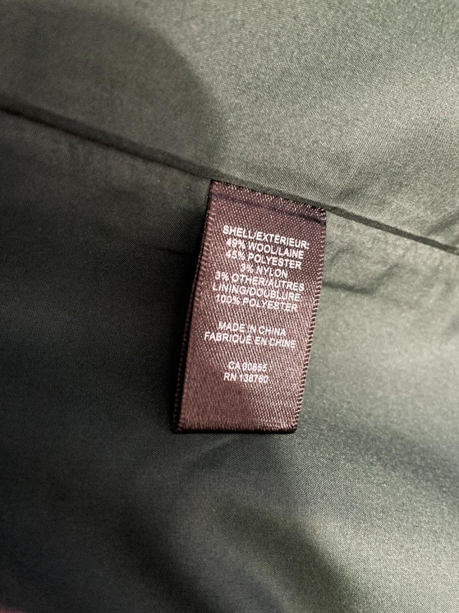 rw&co wool - blend single button overcoat | forest green - good market thrift store