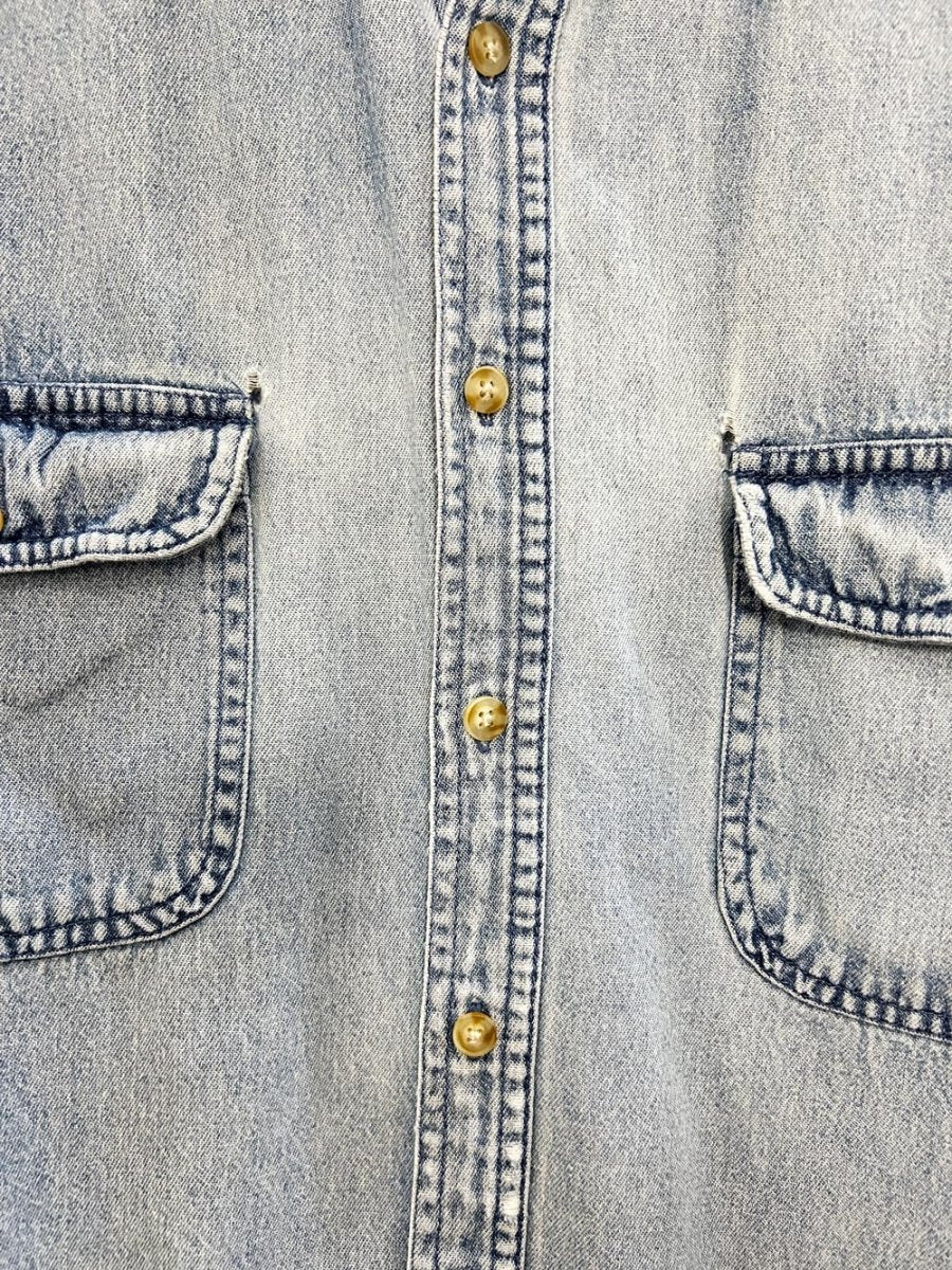 vintage 90s penmans long sleeve denim shirt - good market thrift store