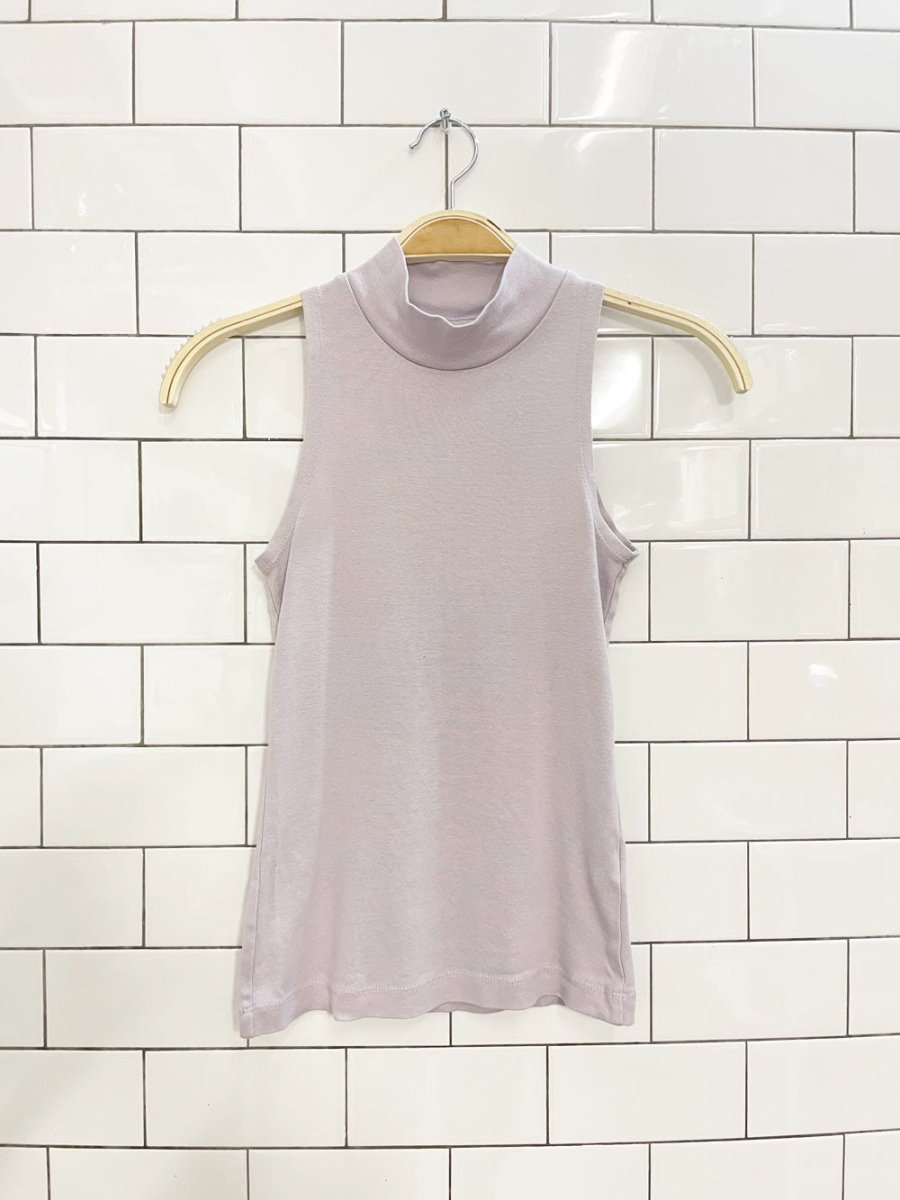 kotn egyptian cotton mockneck sleeveless top - good market thrift store