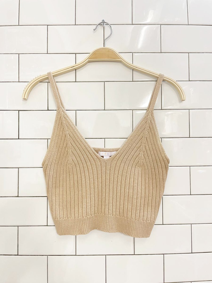iris chunky rib knit crop tank - good market thrift store