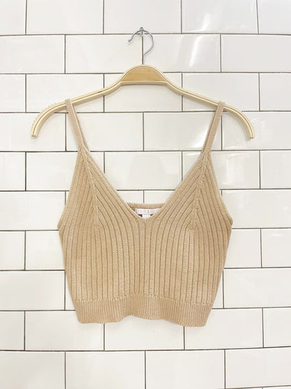 iris chunky rib knit crop tank - good market thrift store