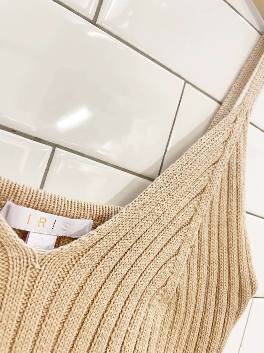 iris chunky rib knit crop tank - good market thrift store