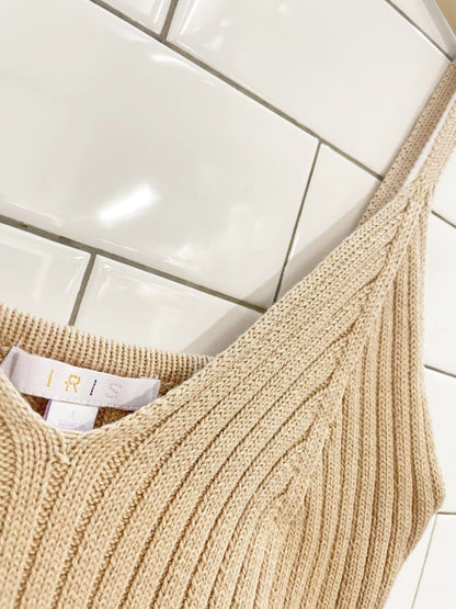 iris chunky rib knit crop tank - good market thrift store