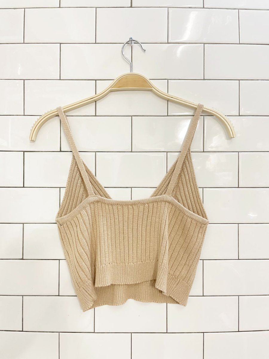 iris chunky rib knit crop tank - good market thrift store