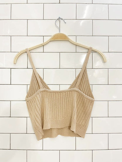 iris chunky rib knit crop tank - good market thrift store