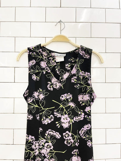 vintage 90s secret ingredient floral tie back maxi dress - good market thrift store