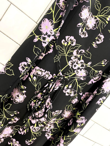 vintage 90s secret ingredient floral tie back maxi dress - good market thrift store