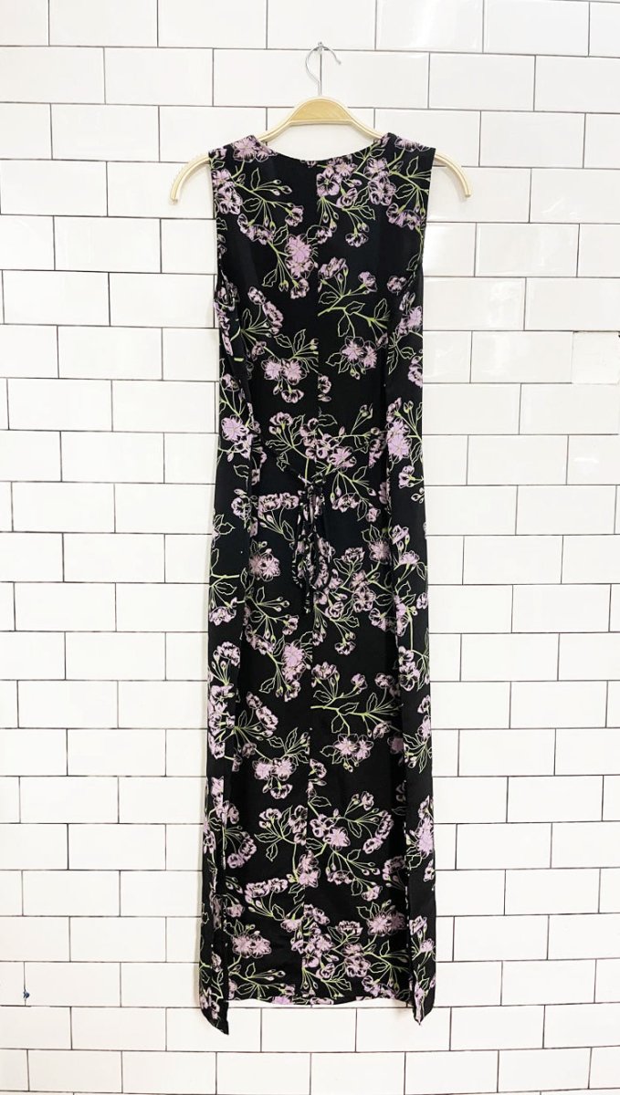 vintage 90s secret ingredient floral tie back maxi dress - good market thrift store