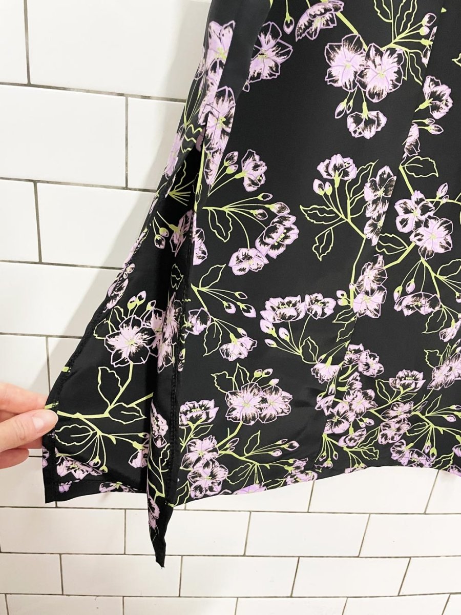 vintage 90s secret ingredient floral tie back maxi dress - good market thrift store