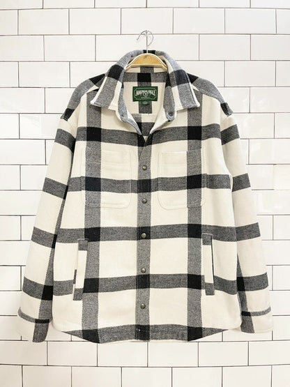 american eagle plaid snap button shirt jacket - good market thrift store