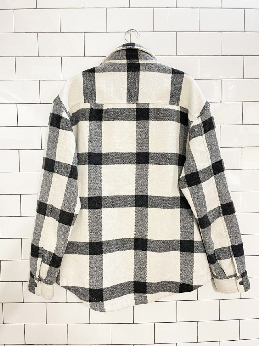 american eagle plaid snap button shirt jacket - good market thrift store