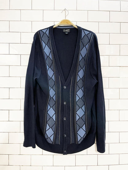 vintage arnold palmer argyle knit dad cardigan - good market thrift store