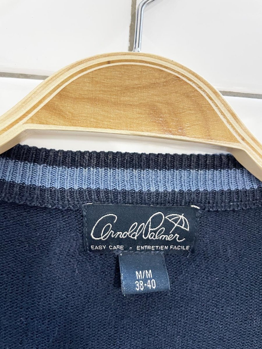 vintage arnold palmer argyle knit dad cardigan - good market thrift store