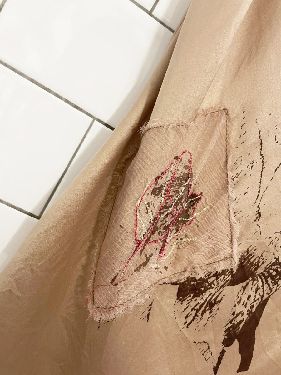 y2k david bitton buffalo 100% silk cowl neck tank - good market thrift store