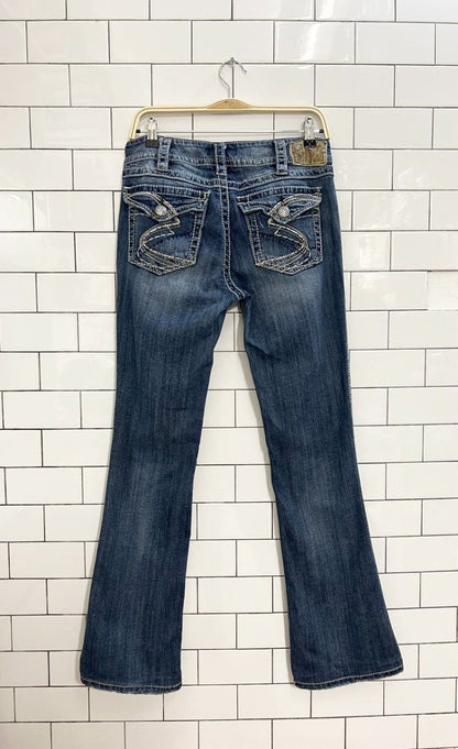 y2k silver suki surplus bootcut jeans - good market thrift store