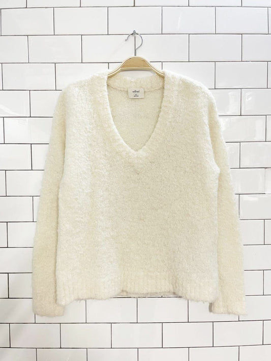 wilfred marseille alpaca - blend boucle knit sweater | aritzia - good market thrift store