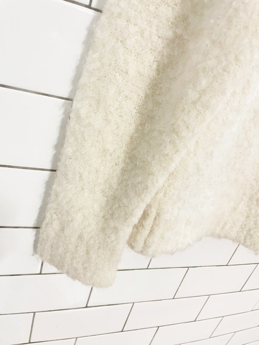 wilfred marseille alpaca - blend boucle knit sweater | aritzia - good market thrift store