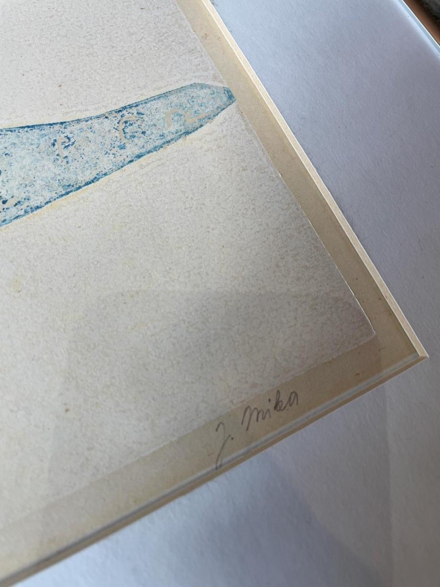 vintage j. mika aboriginal seals print framed art - good market thrift store