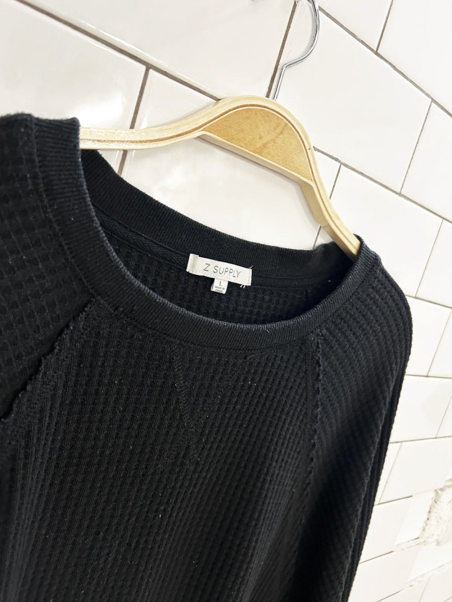 z supply callie rib long sleeve top - good market thrift store