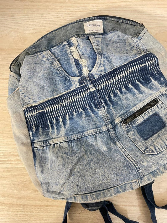 patchwork denim rework backpack - good market thrift store