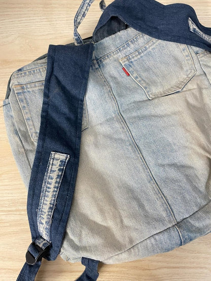 patchwork denim rework backpack - good market thrift store