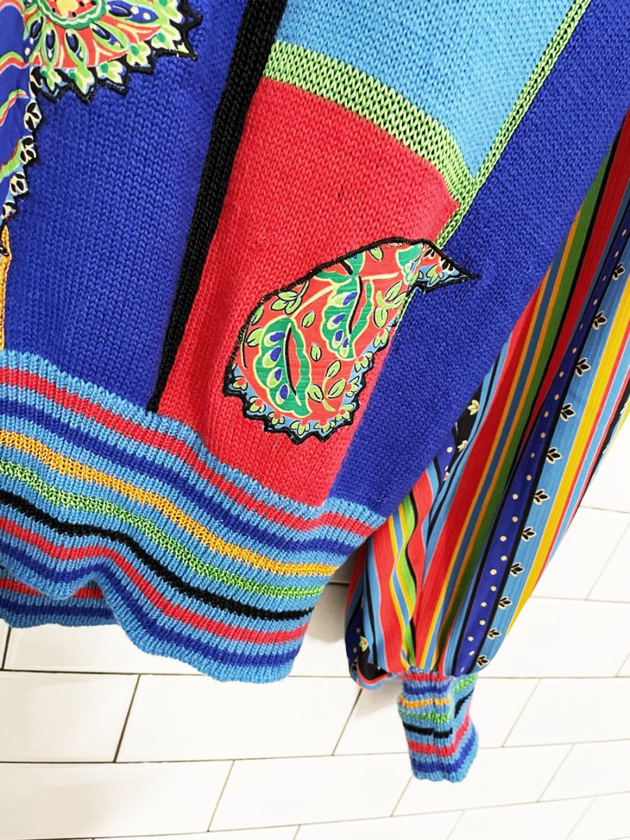 vintage wool balloon sleeve sweater with ruffle collar - good market thrift store