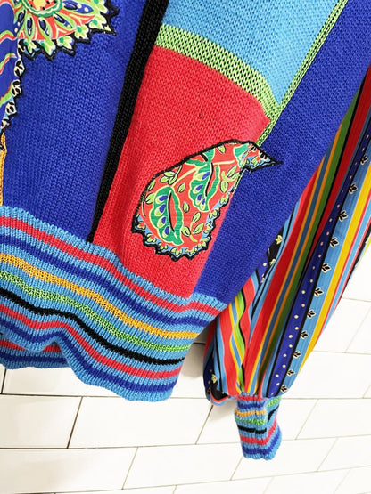 vintage wool balloon sleeve sweater with ruffle collar - good market thrift store