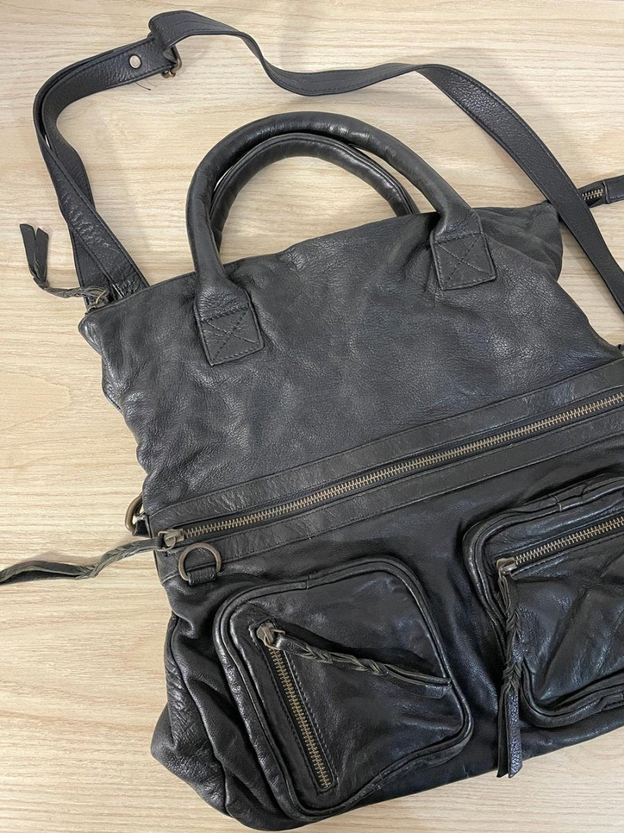 danier soft hobo fold over leather purse - good market thrift store