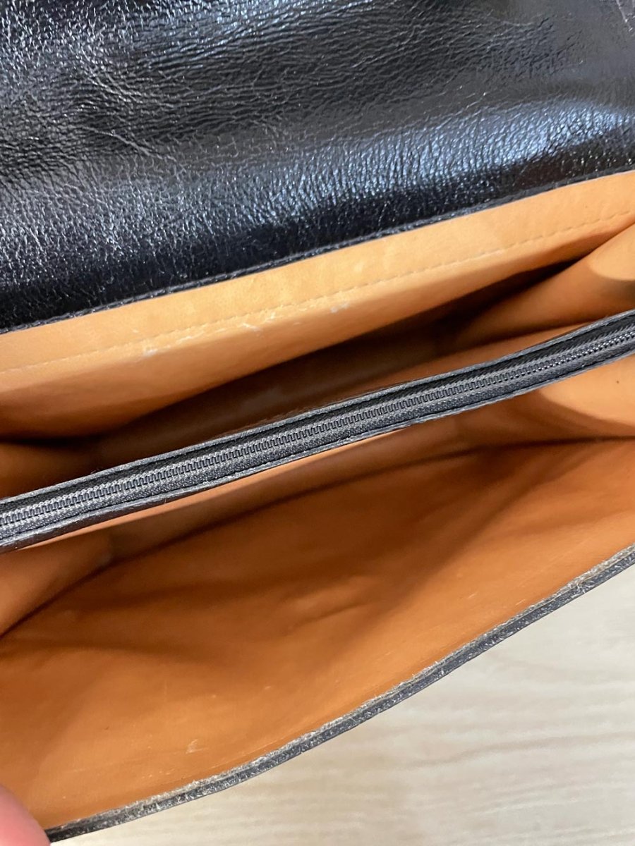 vintage top handle briefcase style purse - good market thrift store