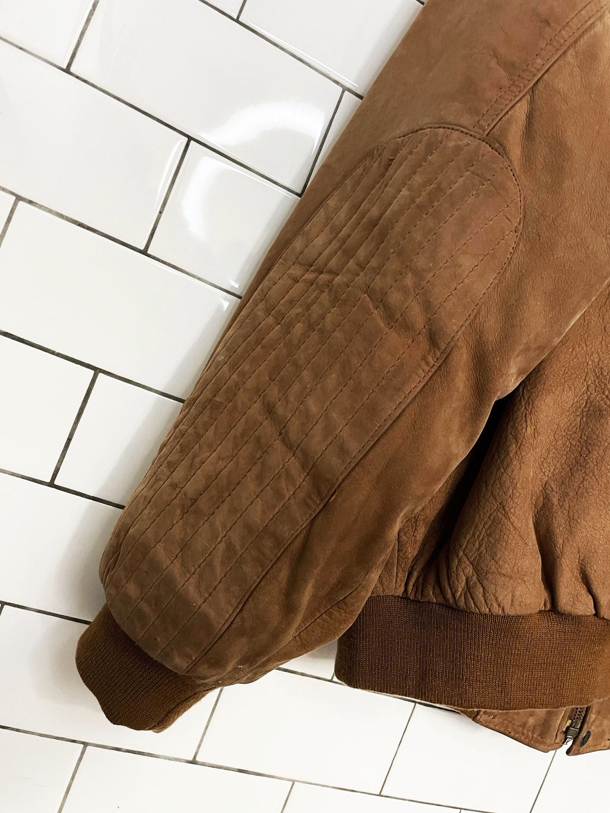 vintage 90s marlboro adventure team nubuck leather bomber jacket