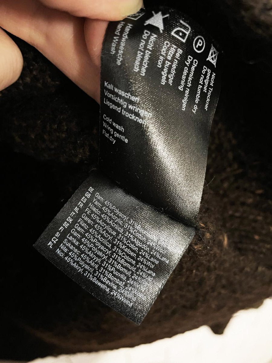 comma, wool - blend chunky knit cardigan - good market thrift store