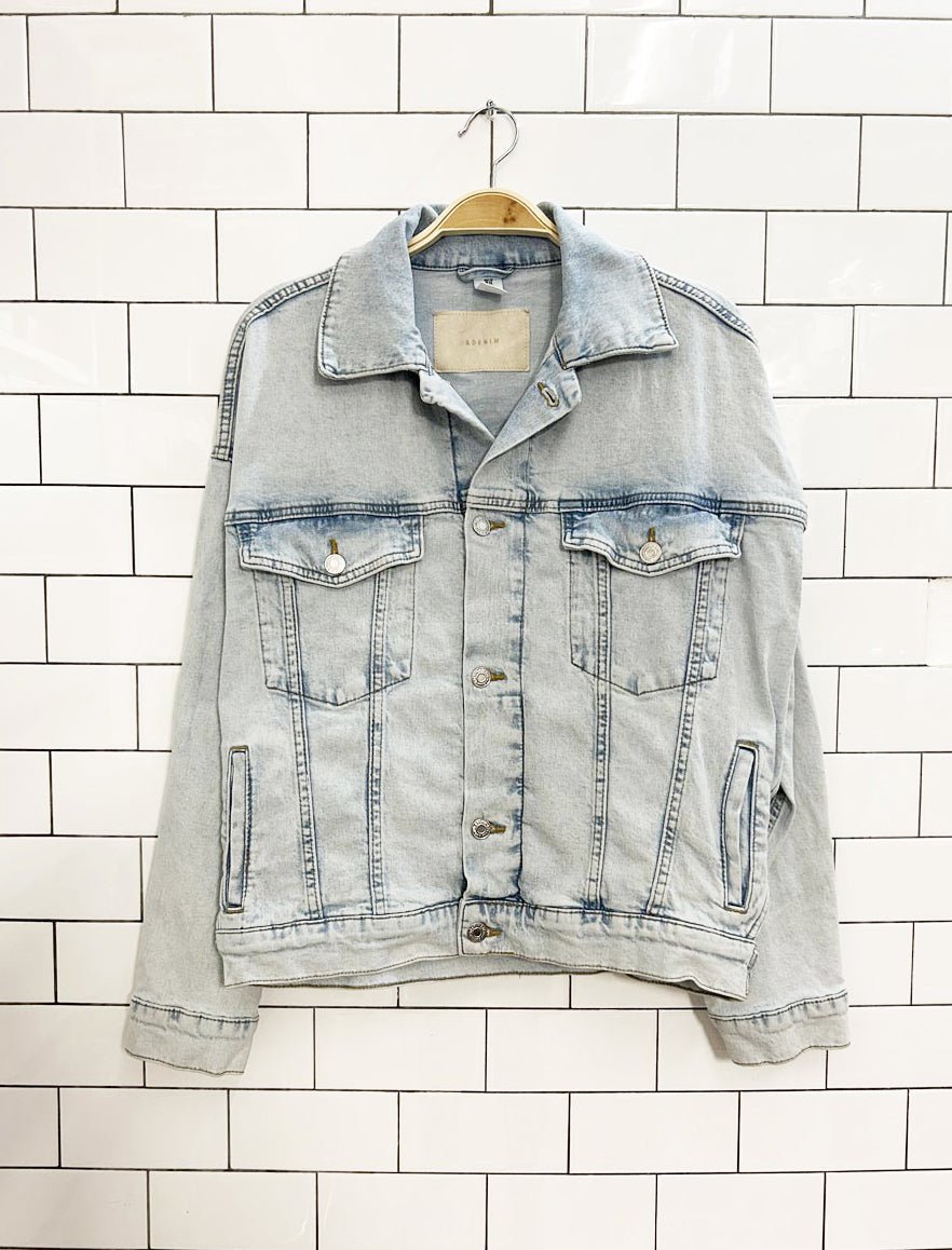 h&m oversized boxy denim trucker jacket - good market thrift store