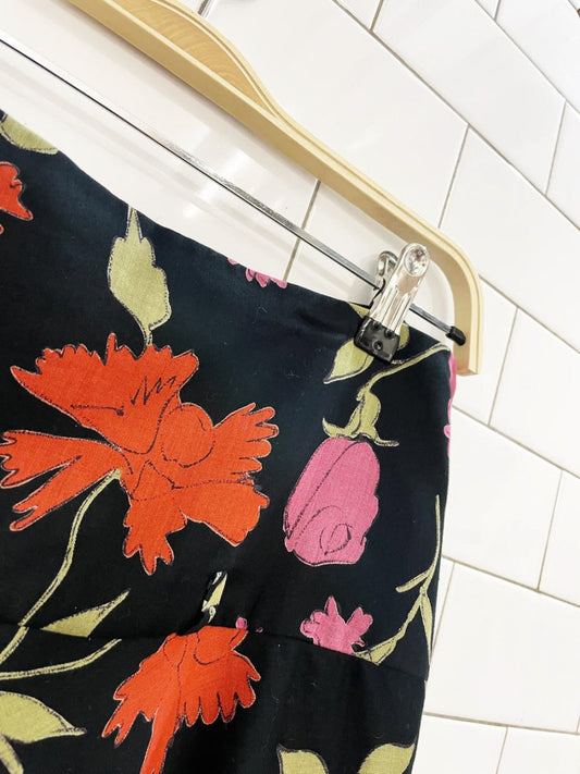 vintage 00s floral knee - length skirt - good market thrift store