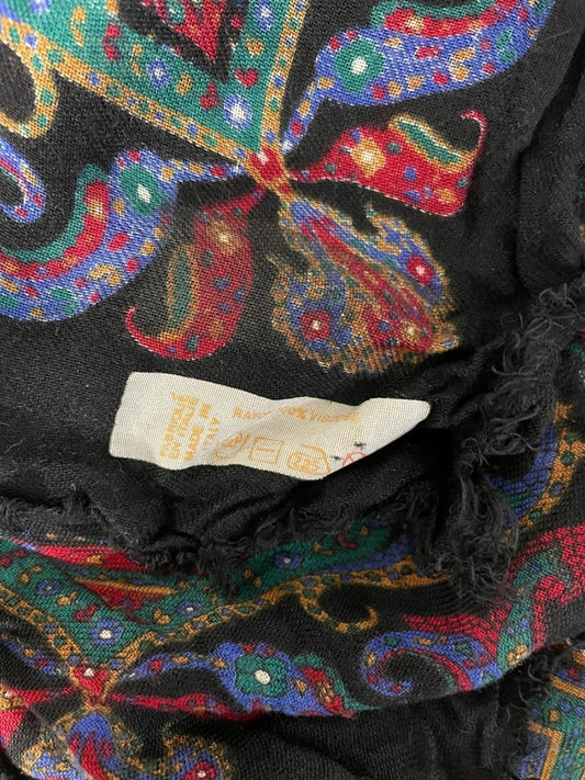 vintage xl woven paisley scarf - good market thrift store