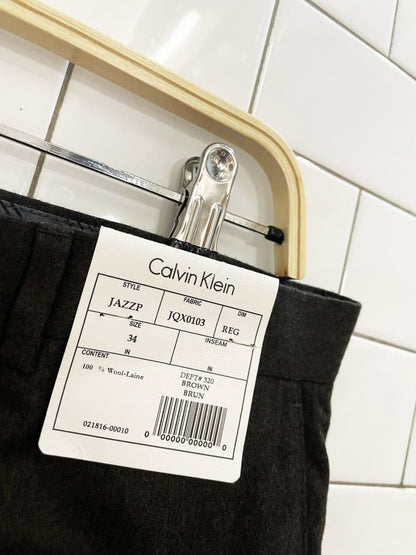 nwt calvin klein 100% wool trouser - good market thrift store