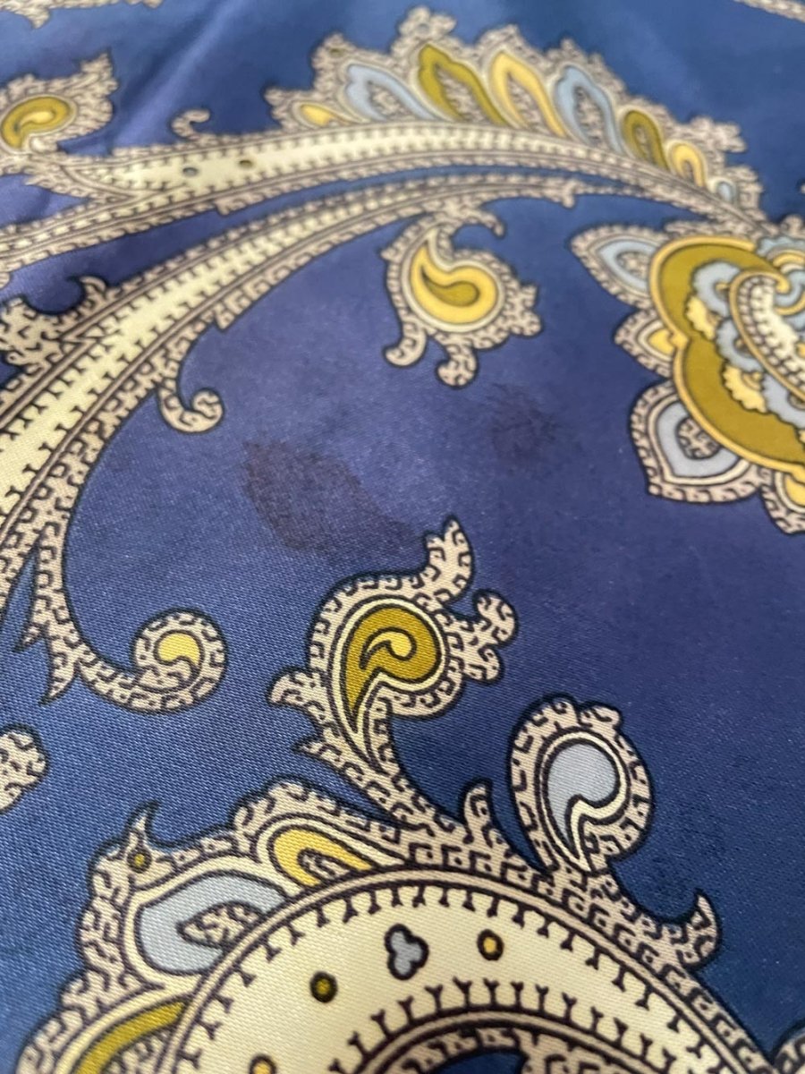 vintage hand - rolled edge satin scarf - good market thrift store